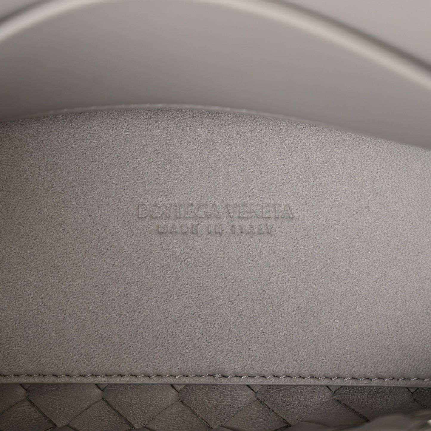 Nappa Intrecciato Small Andiamo Shoulder Bag Sterling