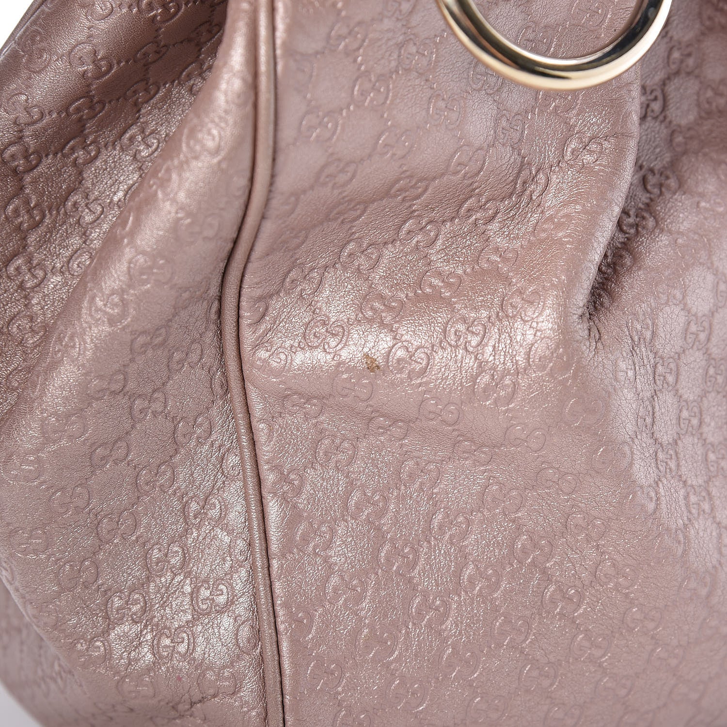 Gucci Metallic Microguccissima Medium Sukey Tote Dark Cipria 18 of 19