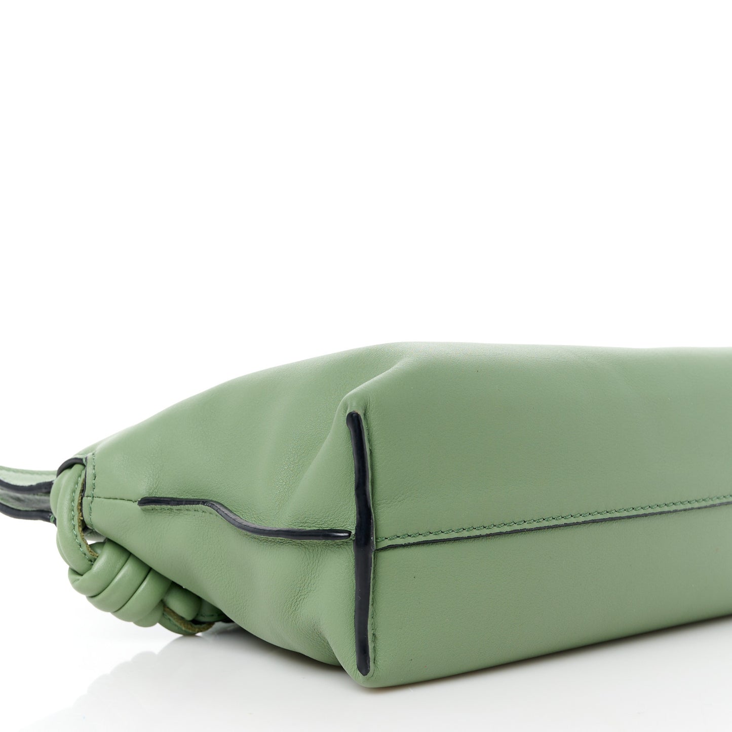 Calfskin Mini Flamenco Knot Clutch Rosemary