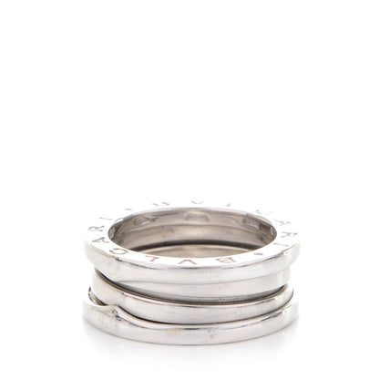 Bulgari 18K White Gold B.Zero1 3 Band Ring 50 5.5 1 of 6