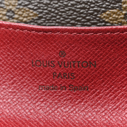 Louis Vuitton Monogram Emilie Wallet Red 6 of 11