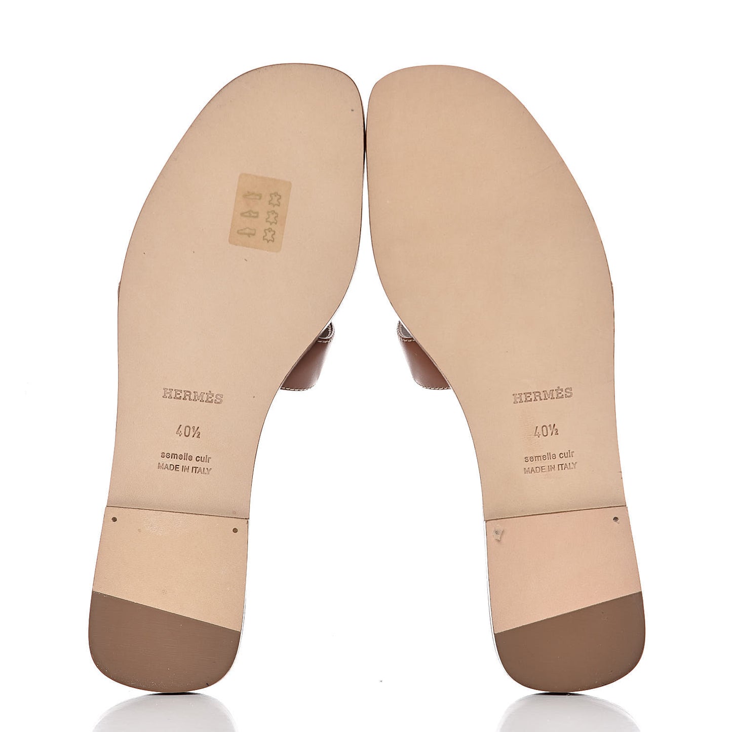 Box Calfskin Oran Sandals 40.5 Gold