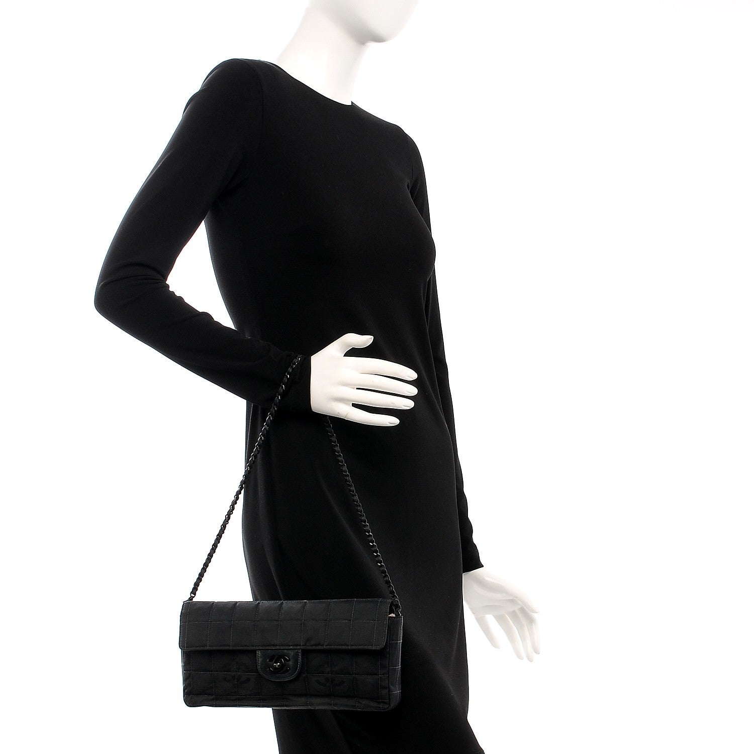 Chanel Nylon Travel East West Flap Black 2 of 10