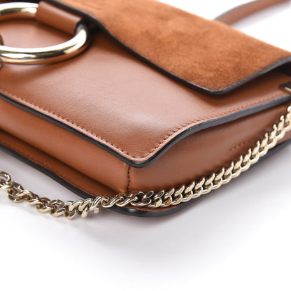 Chloe Suede Calfskin Small Faye Shoulder Bag Tobacco 8 of 9