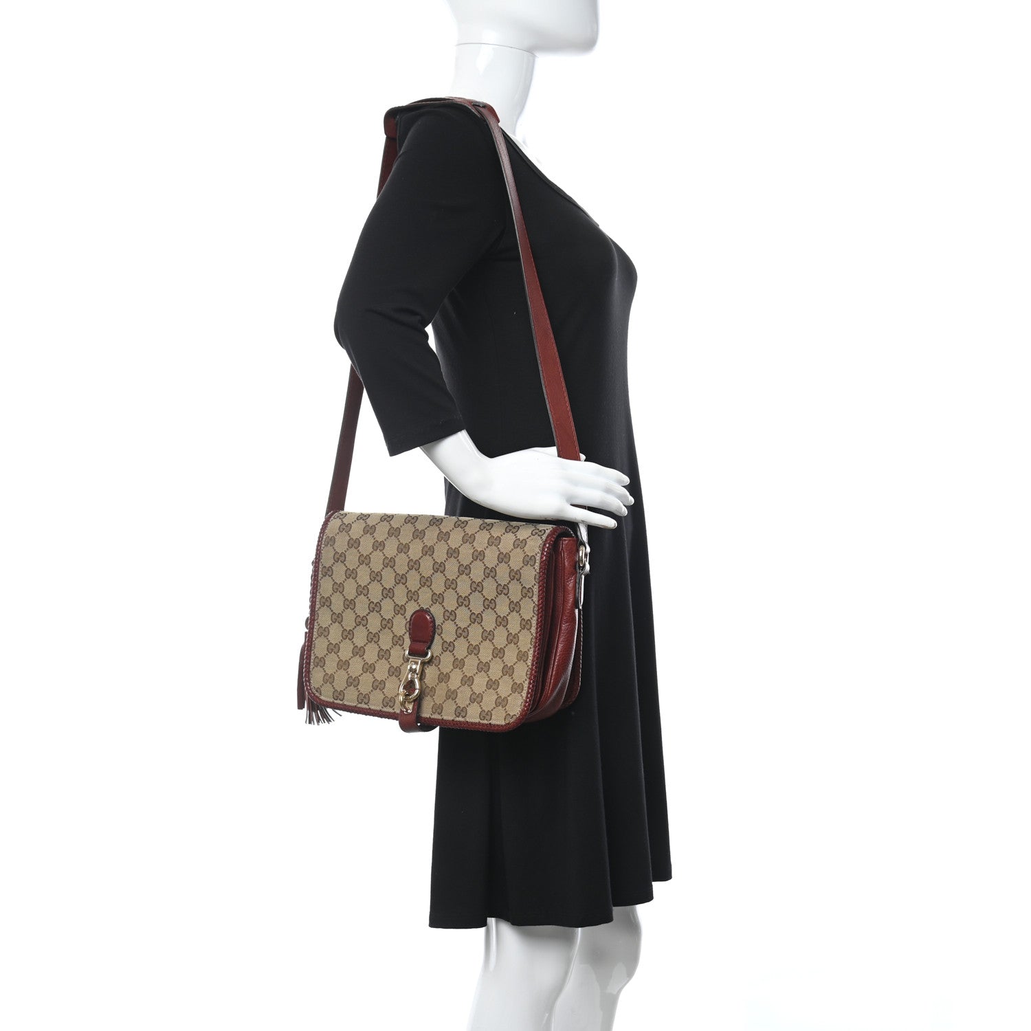 Gucci Monogram Medium Marrakech Flap Messenger Bag Red 2 of 13