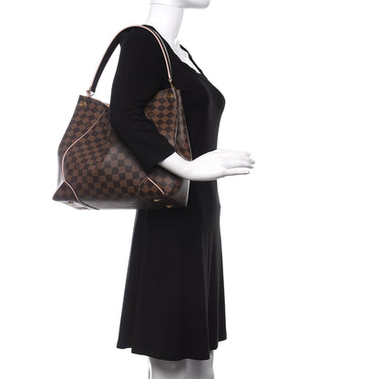 Louis Vuitton Damier Ebene Caissa Hobo Rose Ballerine 2 of 10