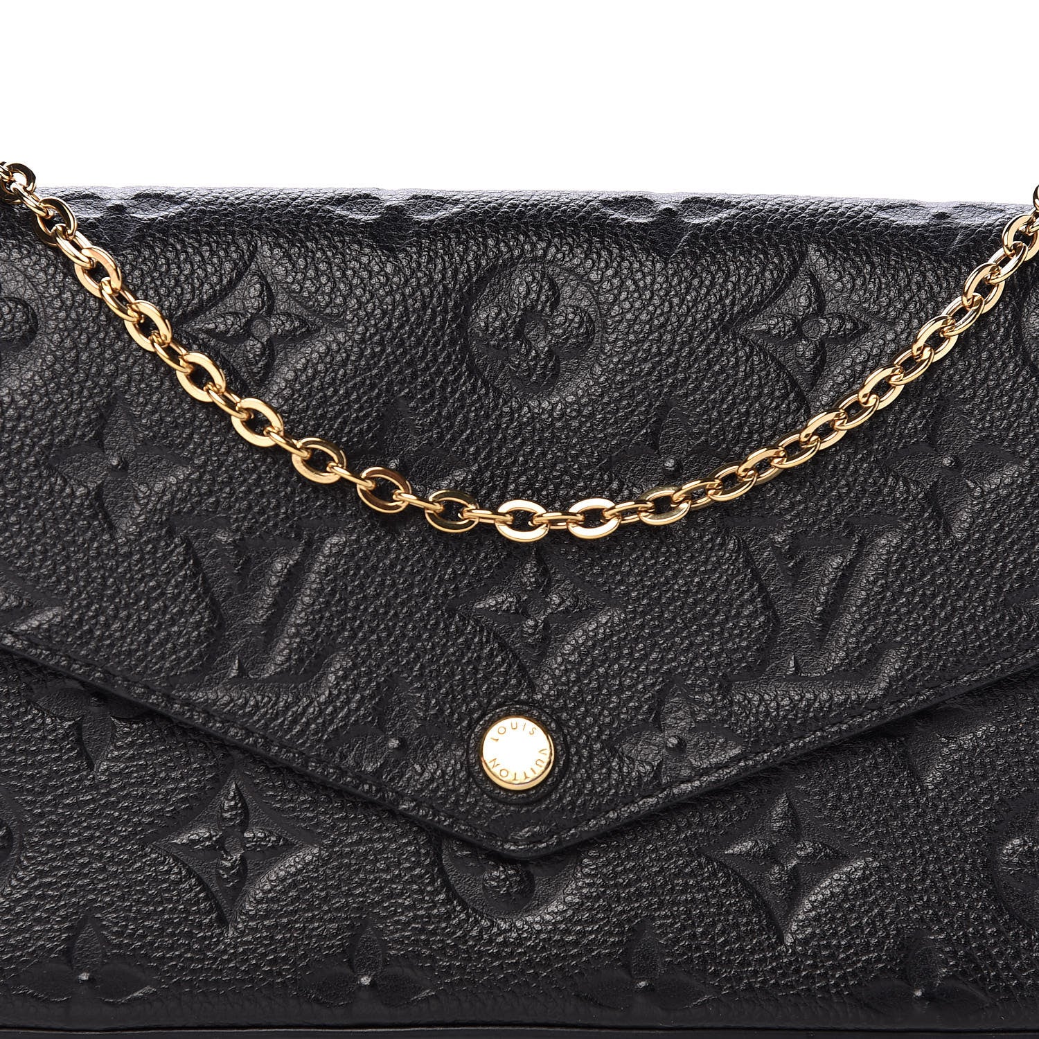 Louis Vuitton Empreinte Pochette Felicie Chain Wallet Black 12 of 14