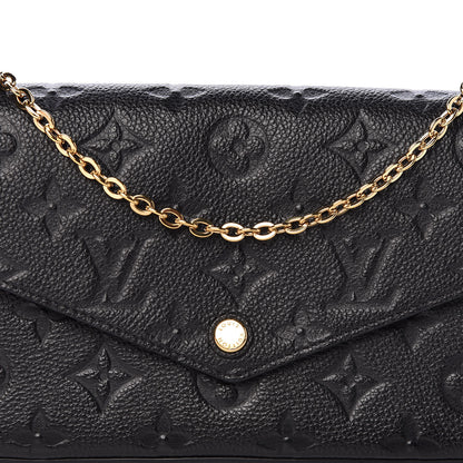 Louis Vuitton Empreinte Pochette Felicie Chain Wallet Black 12 of 14