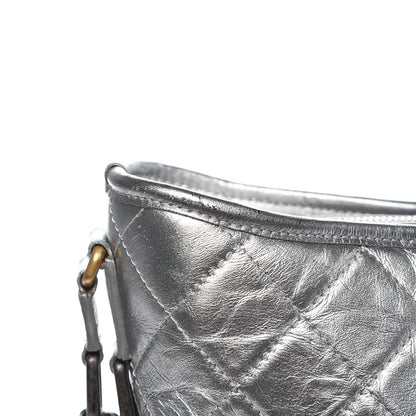 Chanel Metallic Aged Calfskin Quilted Medium Gabrielle Silver 9 of 13