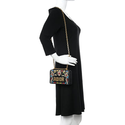 Christian Dior Calfskin Stitched Mini J'Adior Chain Flap Bag Black Multicolor 2 of 10
