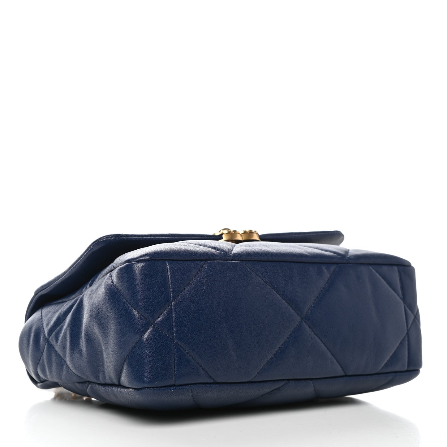 Goatskin Quilted Medium Chanel 19 Flap Dark Blue