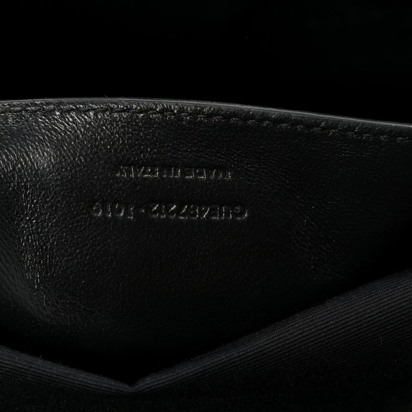 Sheepskin Matelasse Chevron Monogram Large College Satchel Black