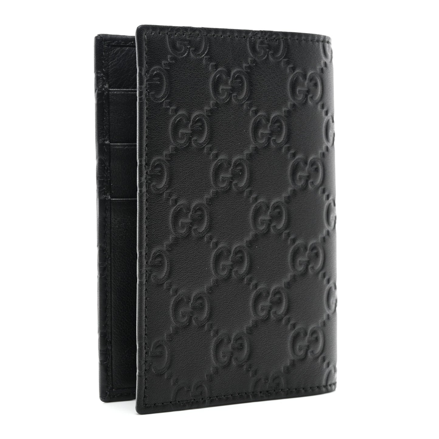 Guccissima Passport Case Black
