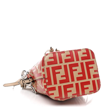 Fendi Vitello Liberty F is Fendi FF Embossed Mini Mon Tresor Bucket Bag Amido Fiamma 3 of 4