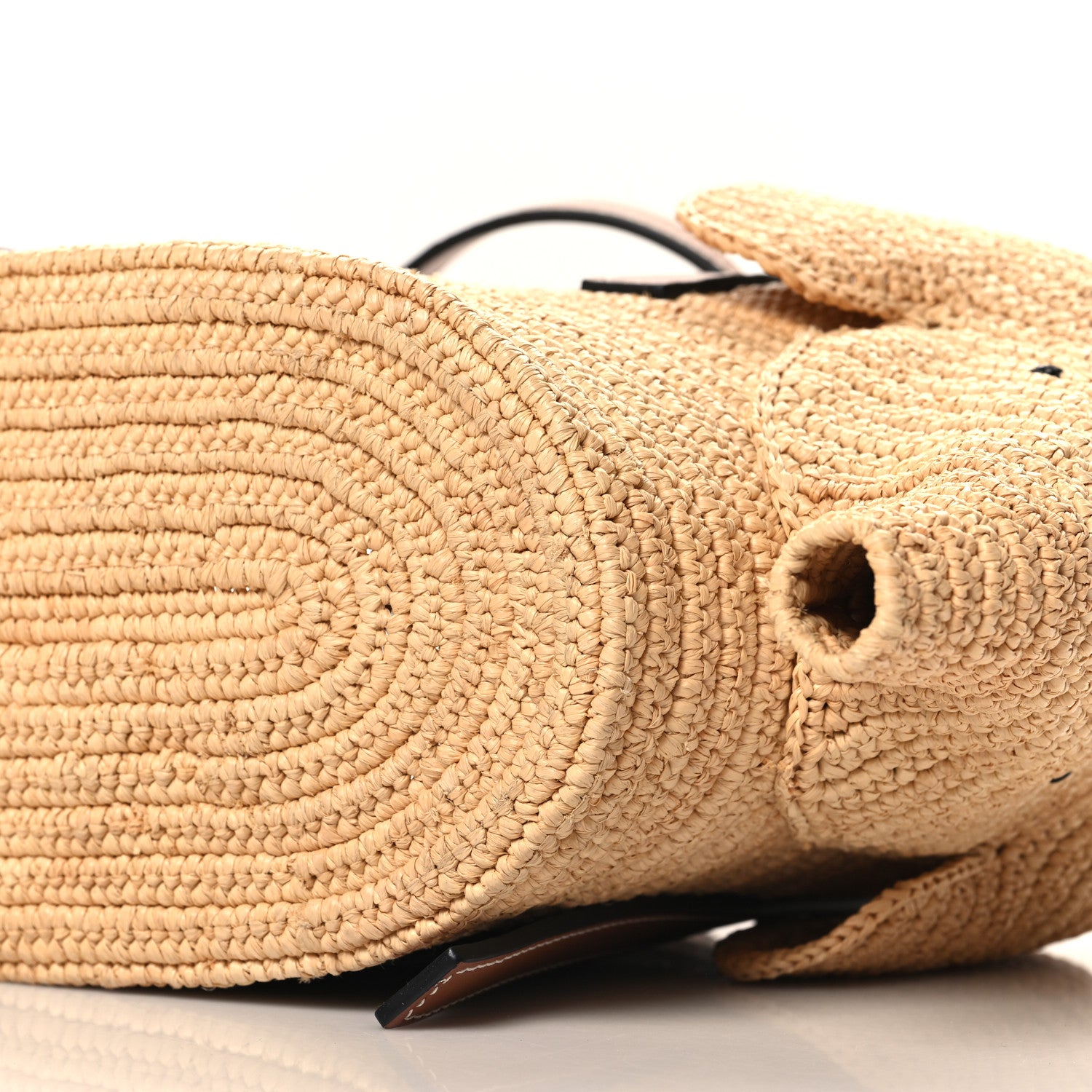 Loewe Raffia Small Elephant Basket Tote Bag Natural Tan 9 of 9