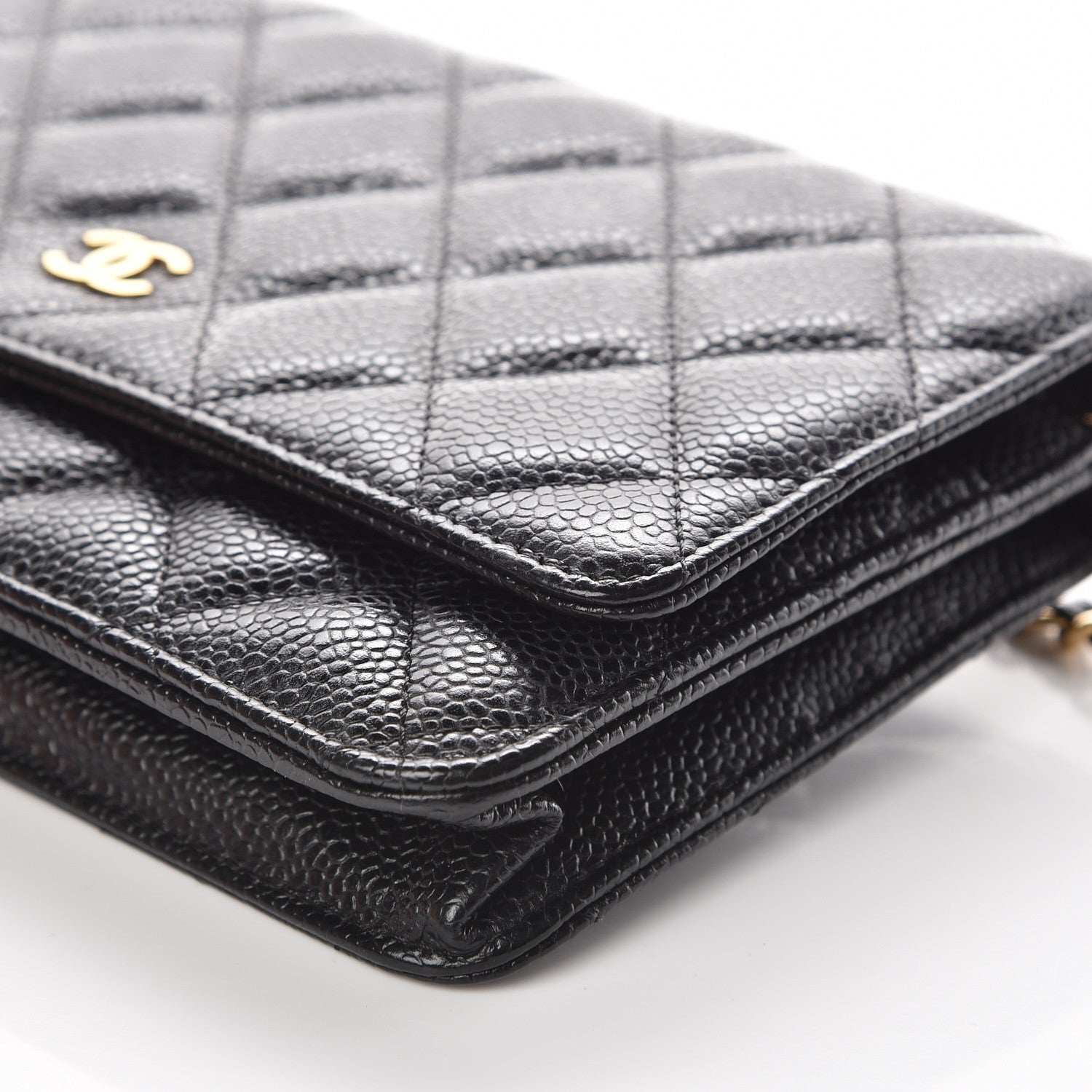 Chanel Caviar Quilted Wallet On Chain WOC Black 10 of 11