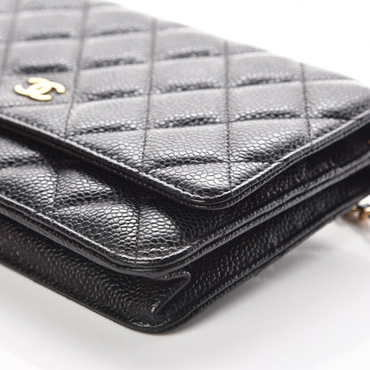 Chanel Caviar Quilted Wallet On Chain WOC Black 10 of 11