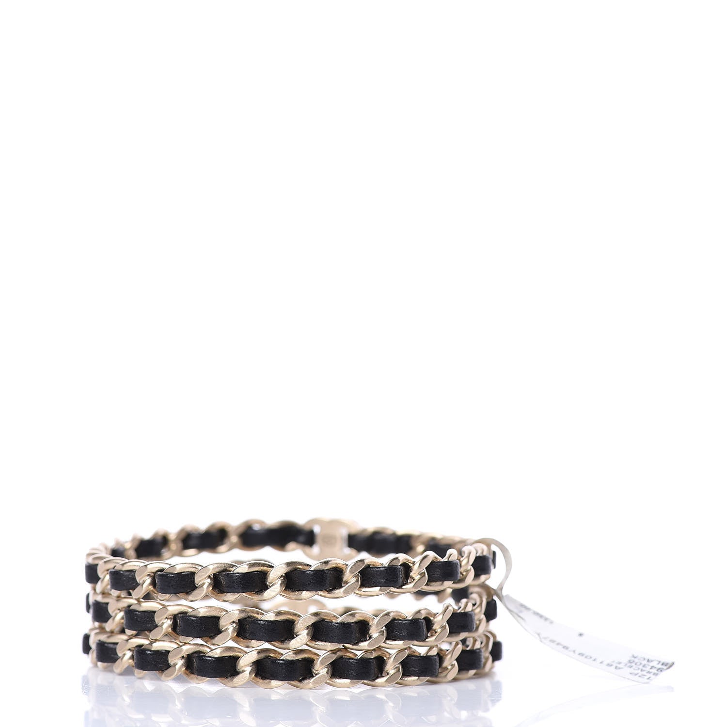 Chanel Lambskin Chain Turnlock CC Bangle Set of 3 Black 3 of 5
