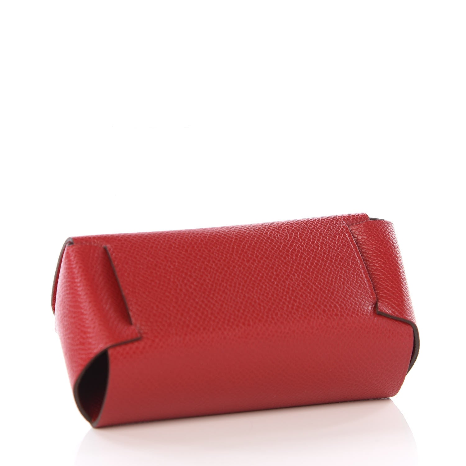 Hermes Grained Madame Calfskin Lipstick Case with Mirror Rouge Piment 3 of 7