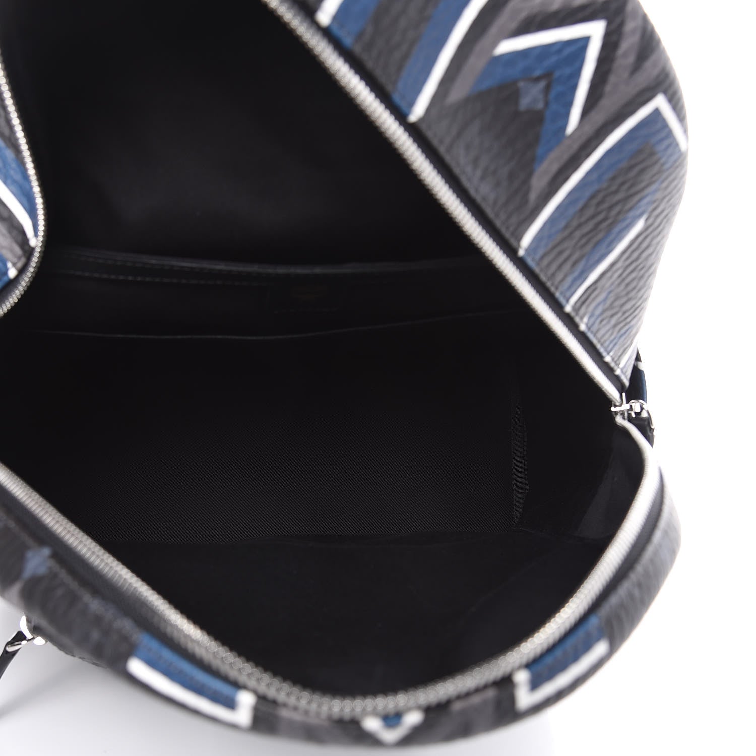 MCM Visetos Gunta Striped Printed Medium Stark Backpack Black 6 of 11