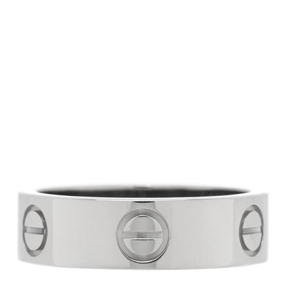 Cartier 18K White Gold 5.5mm LOVE Ring 53 6.25 1 of 4