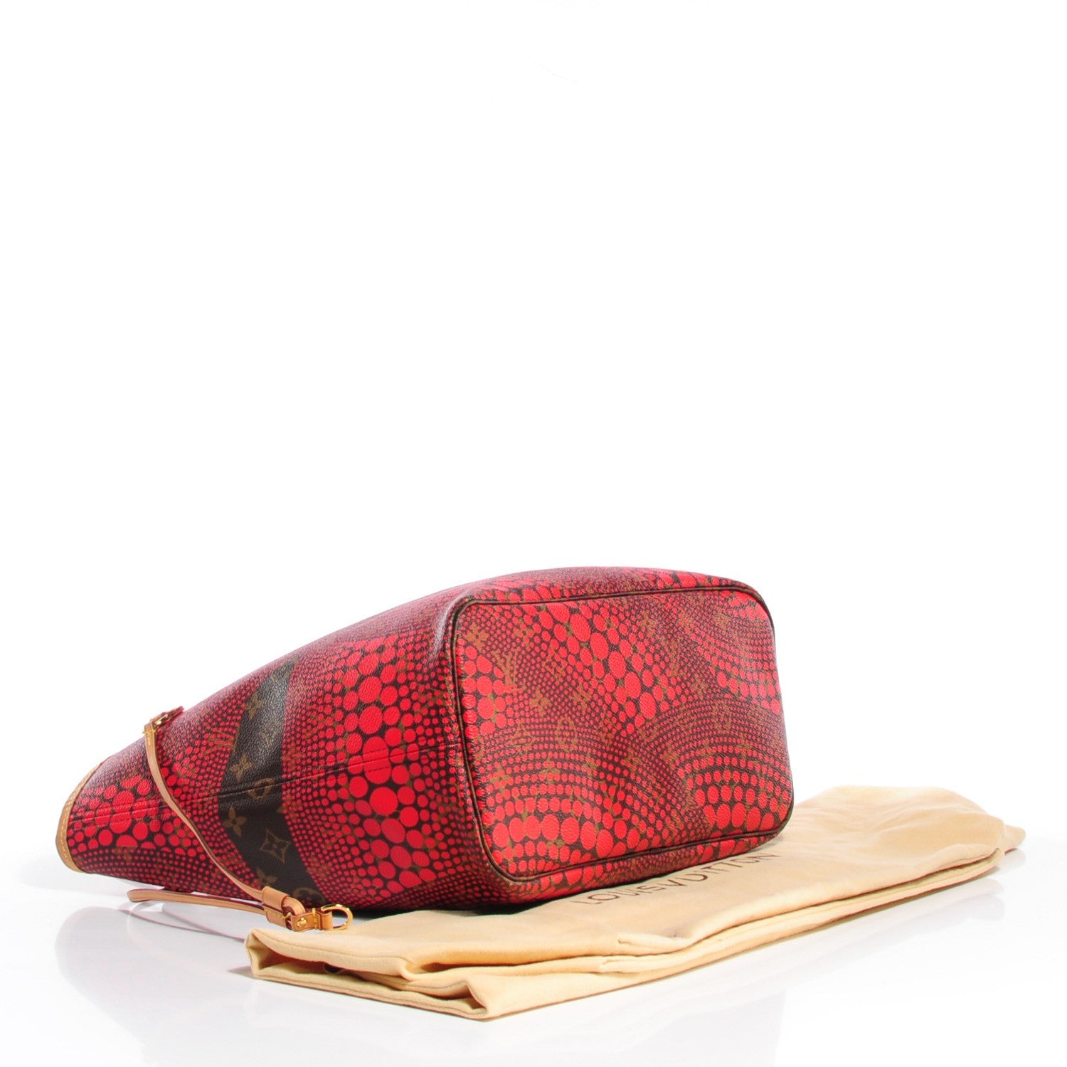 Louis Vuitton Monogram Kusama Waves Neverfull MM Red 4 of 7