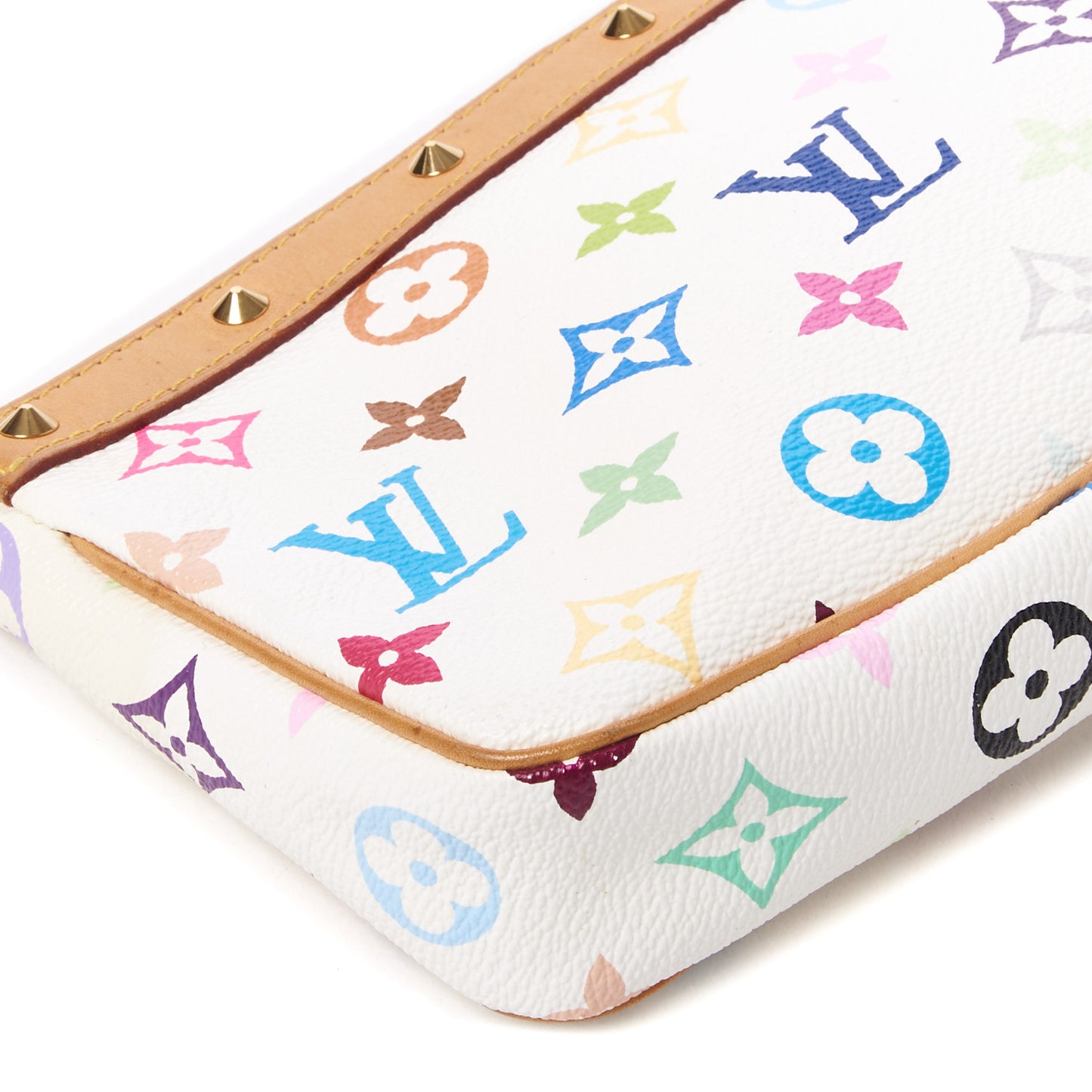 Monogram Multicolor Pochette Accessories White