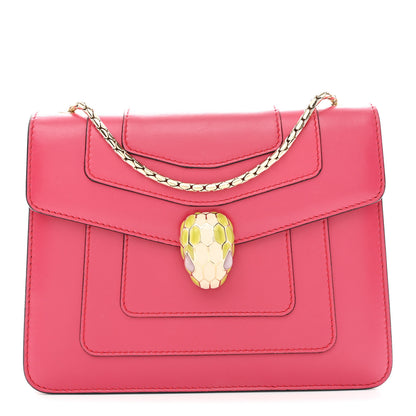 Bulgari Calfskin Small Serpenti Forever Snake Strap Crossbody Bag Pink 1 of 10