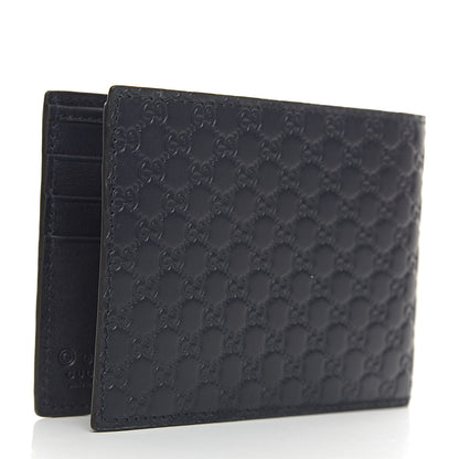 Gucci Microguccissima Bi-Fold Wallet Navy Blue 3 of 8