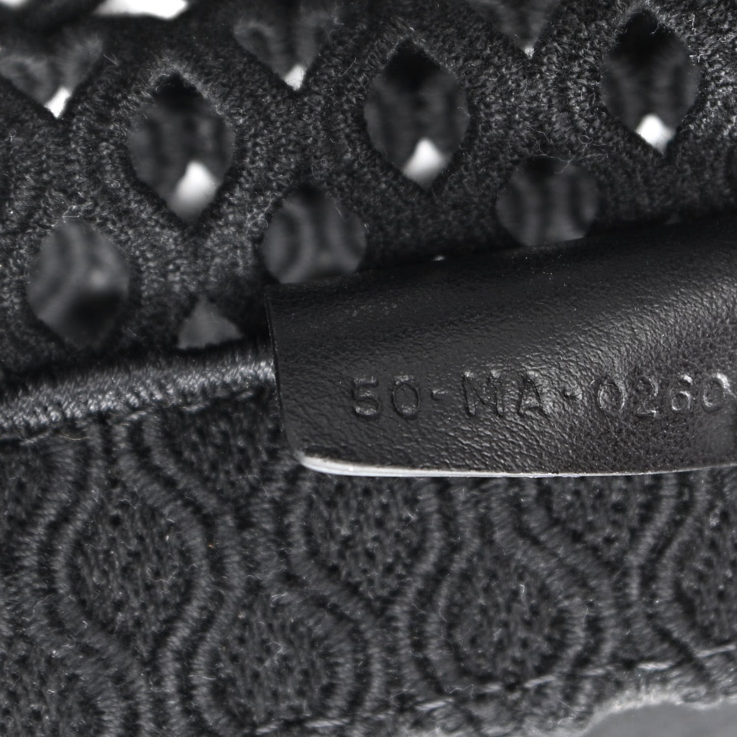 Mesh Embroidered Book Tote Black