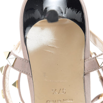 Valentino Garavani Patent Nappa Rockstud Ankle Strap 65mm Pumps 37.5 Black Poudre 13 of 15
