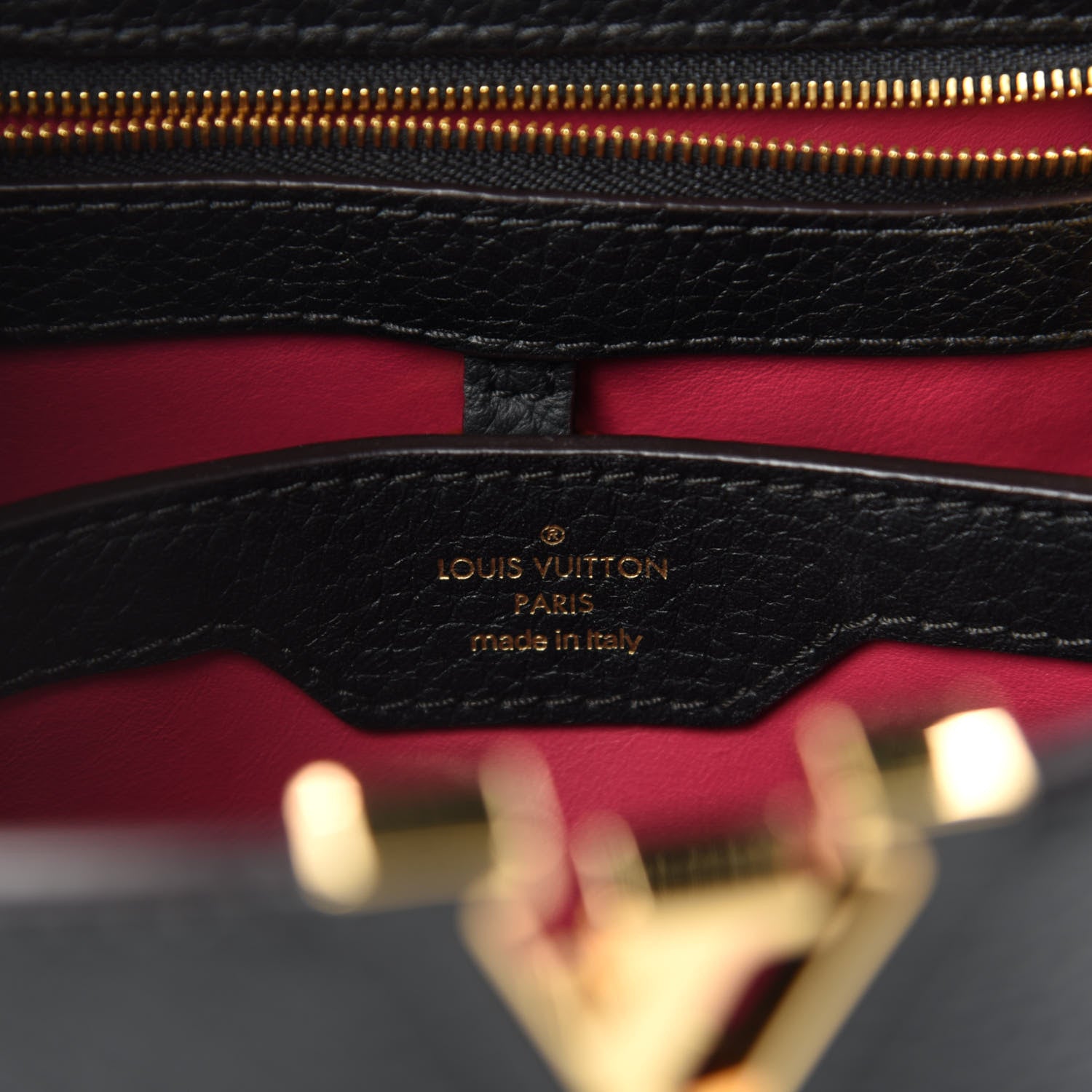 Louis Vuitton Taurillon Capucines BB Black 8 of 9