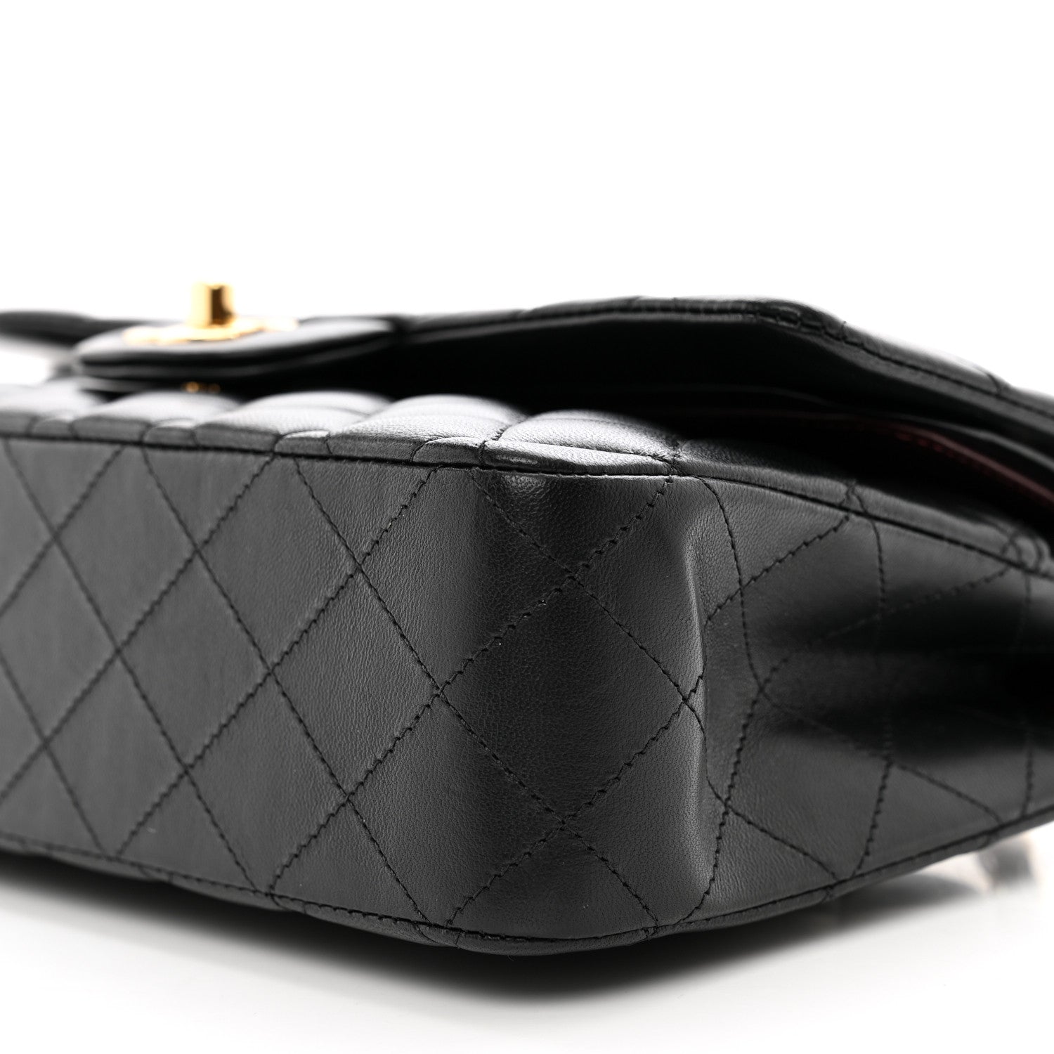 Chanel Lambskin Quilted Medium Double Flap Black 10 of 11