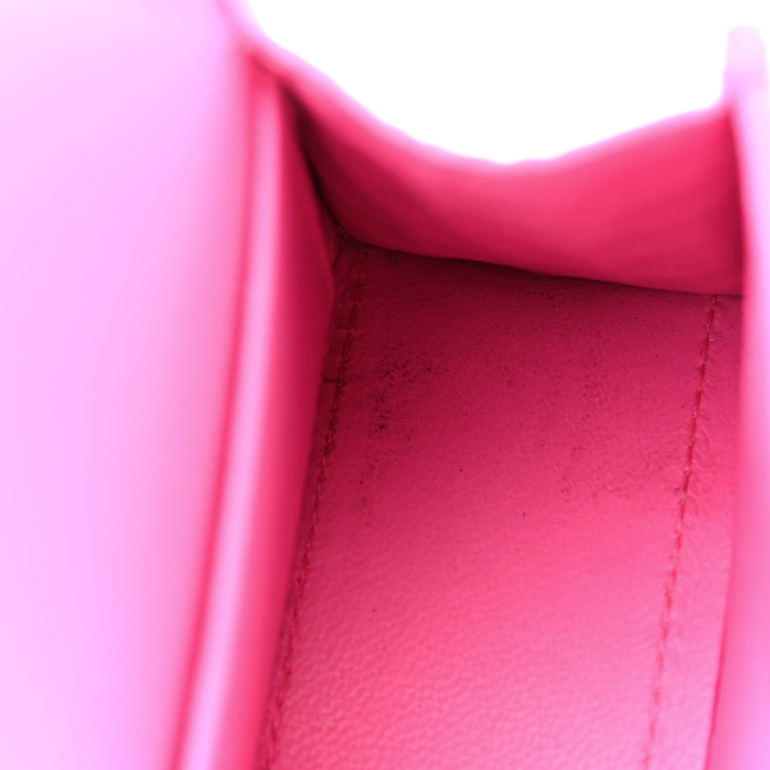 Balenciaga Shiny Calfskin Crocodile Embossed Hourglass Top Handle Bag Mini with Chain Neon Pink 10 of 14