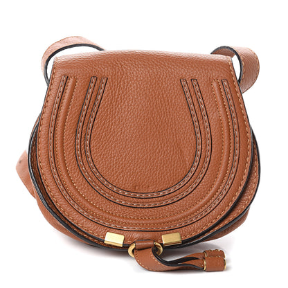 Chloe Calfskin Mini Marcie Round Crossbody Bag Tan 1 of 8