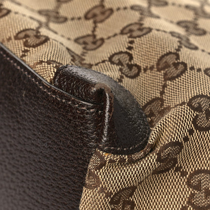 Gucci GG Monogram Medium Web Handle Bucket Tote Dark Brown 12 of 12