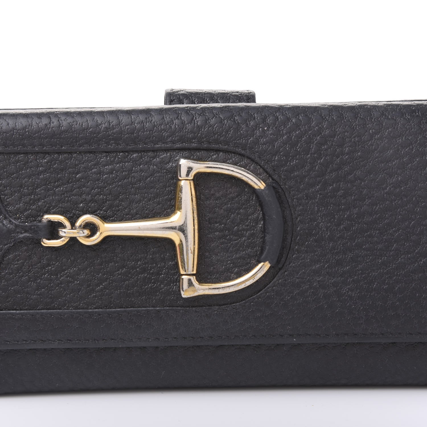 Gucci Grained Calfskin Hasler Continental Wallet Black 9 of 9