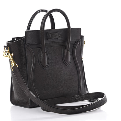 Celine Drummed Calfskin Nano Luggage Brown 3 of 20