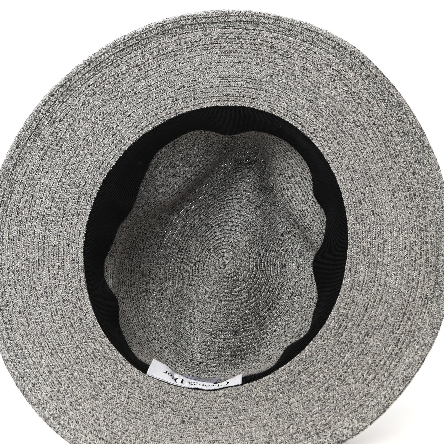 Christian Dior Paper Woven Hat 57 Grey 7 of 8