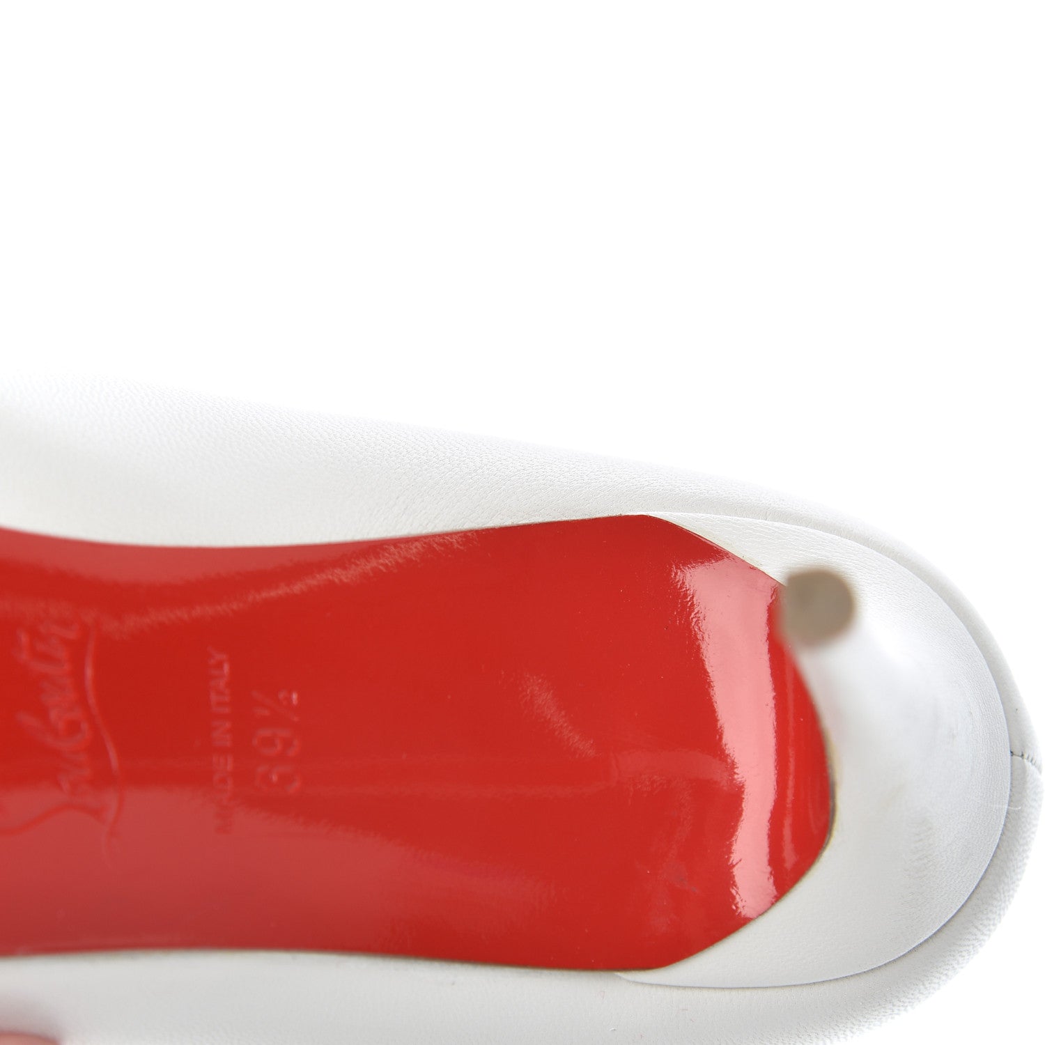 Christian Louboutin Nappa Patent Studded Predupump 85 Pumps 39.5 White 10 of 19