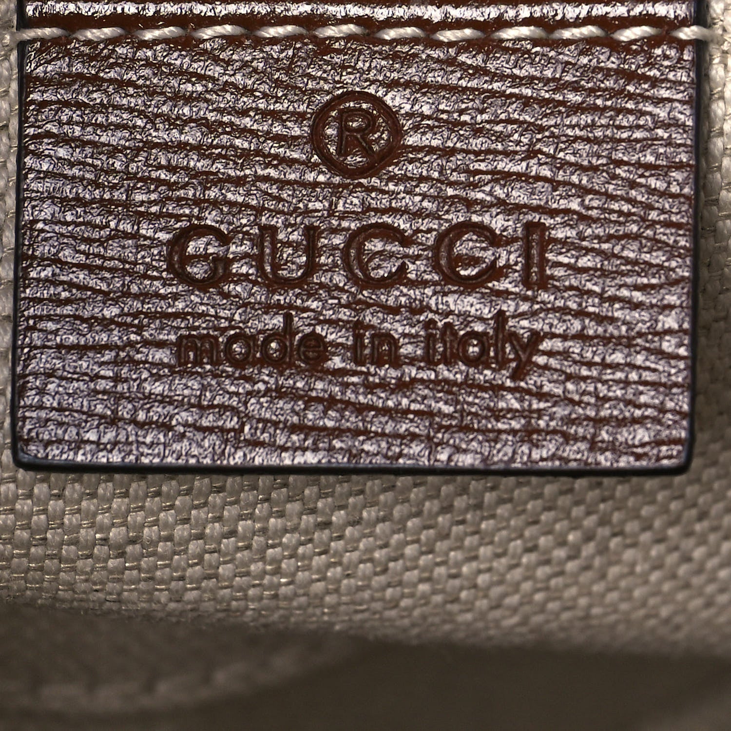 Gucci GG Supreme Monogram Azalea Calfskin Mini Horsebit 1955 Top Handle Bag Beige Ebony Brown Sugar 6 of 13
