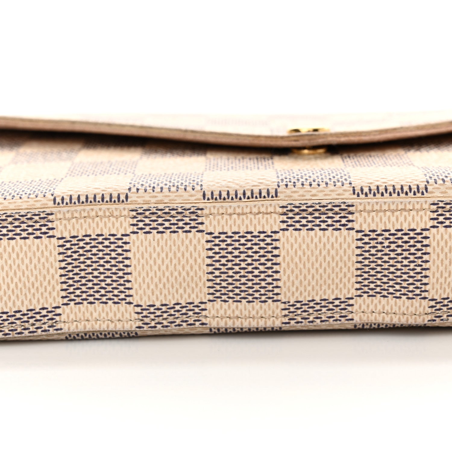 Louis Vuitton Damier Azur Pochette Felicie Chain Wallet Rose Ballerine 15 of 15