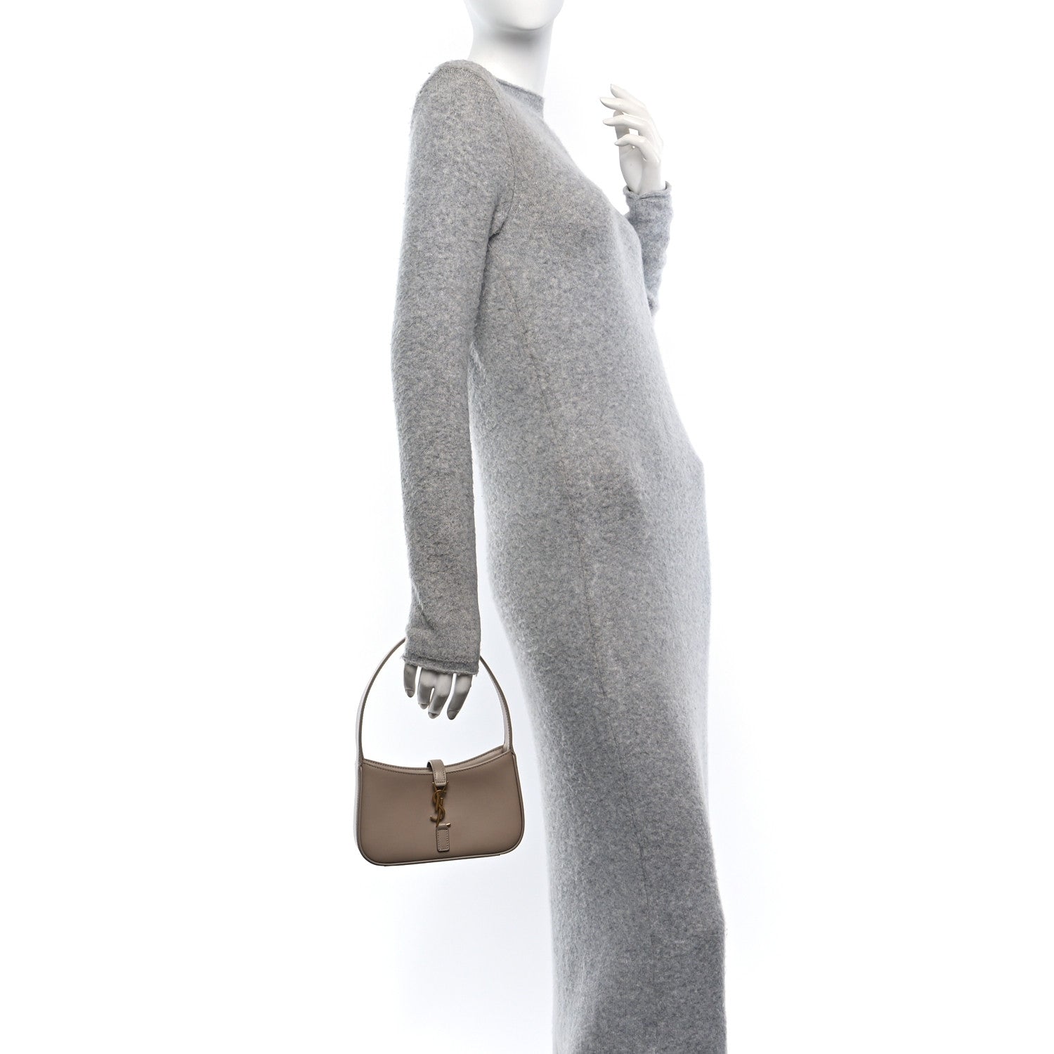 Saint Laurent Smooth Calfskin Le 5 A 7 Mini Hobo Rosy Sand 2 of 11