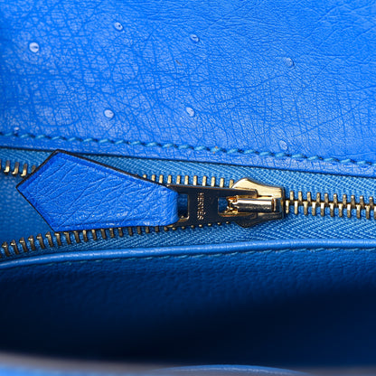 Hermes Ostrich Kelly Sellier 25 Bleuet 13 of 40
