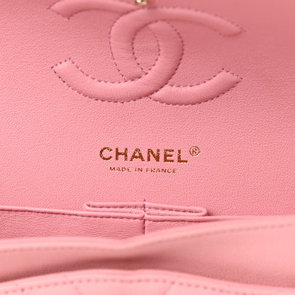 Chanel Caviar Flat Chevron Quilted Medium Double Flap Pink 6 of 12