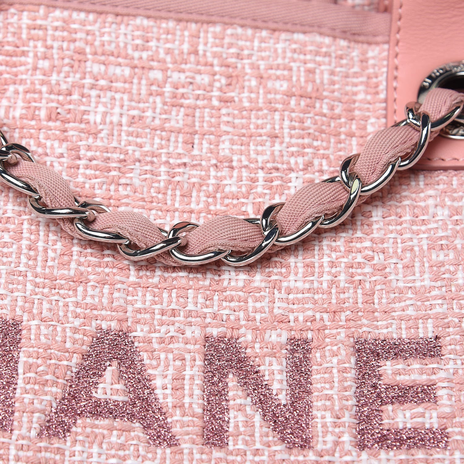 Chanel Canvas Large Deauville Tote Pink 10 of 12