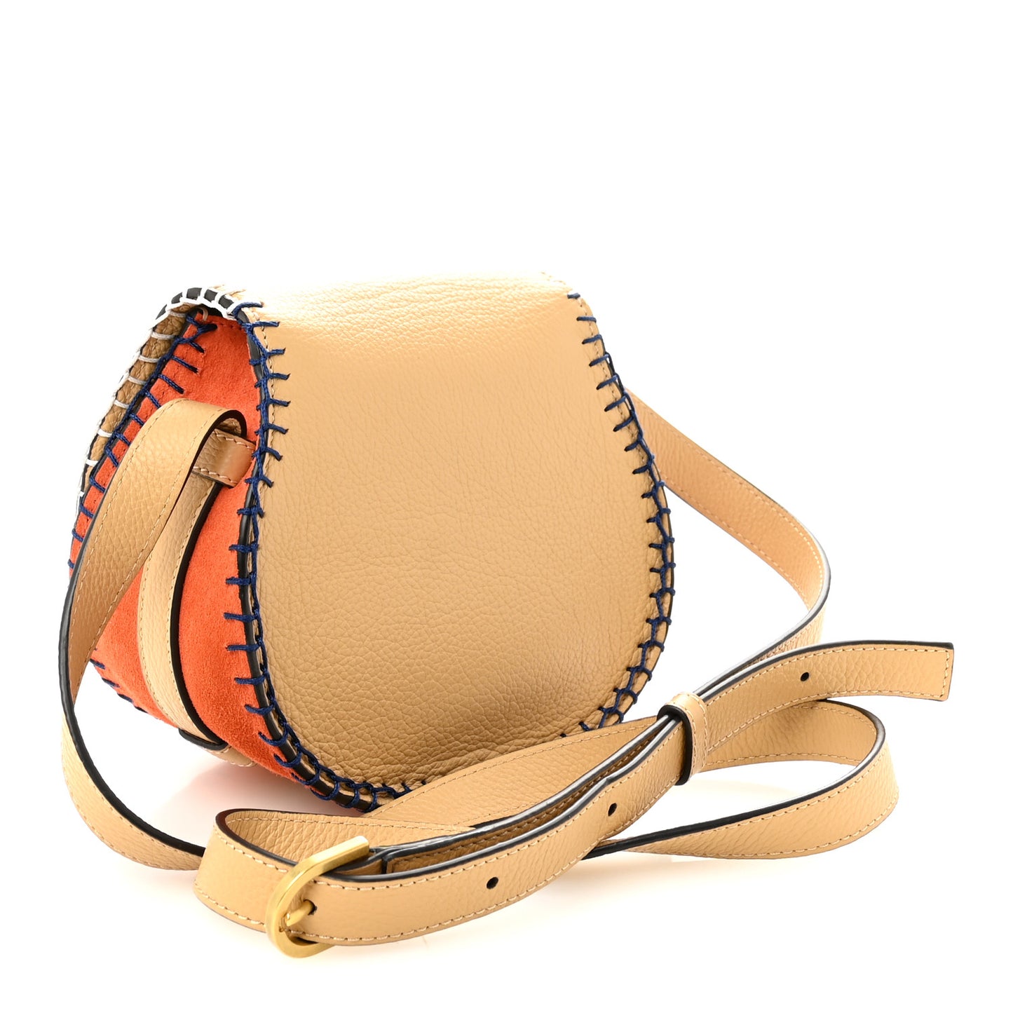 Calfskin Small Marcie Saddle Bag Soft Tan