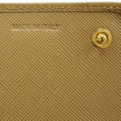 Prada Saffiano Perforated Stripe Continental Wallet Cuoio Mimosa 8 of 9