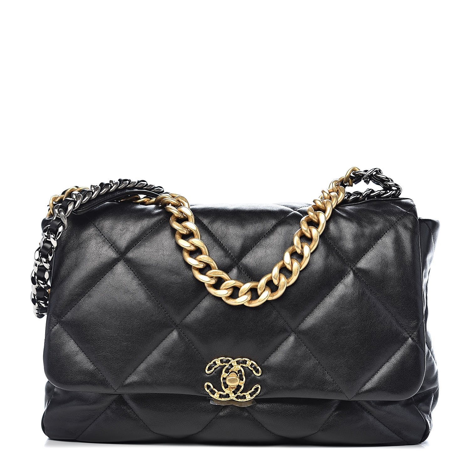 Chanel Goatskin Quilted Maxi 19 Flap Black 1 of 10