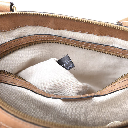 Gucci Monogram Web Rania Top Handle Bag Natural 11 of 16